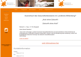 Webseite Ärztenetz Untermain e.V.